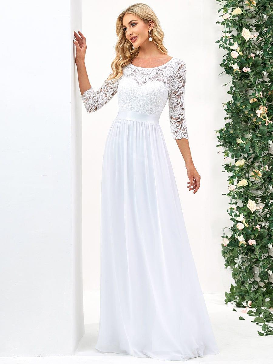 Vestido maxi con encaje