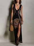 Vestido ajustado con abertura lateral