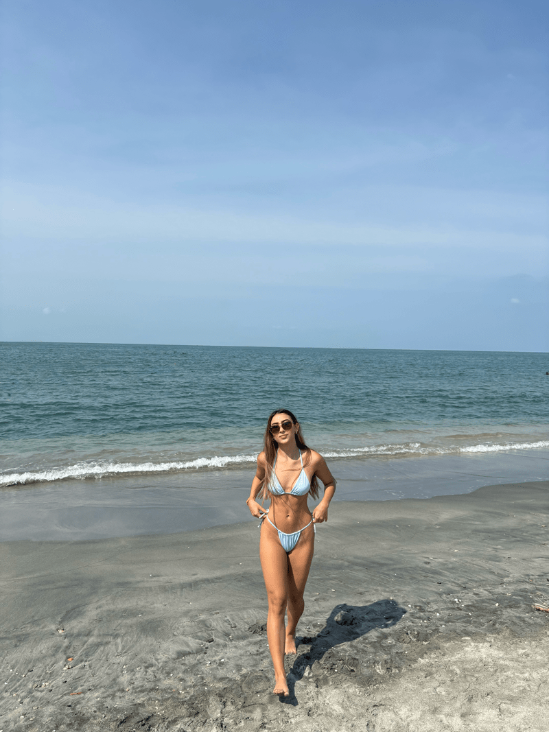 Bikini Triángulos - Baby blue