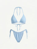 Bikini Triángulos - Baby blue