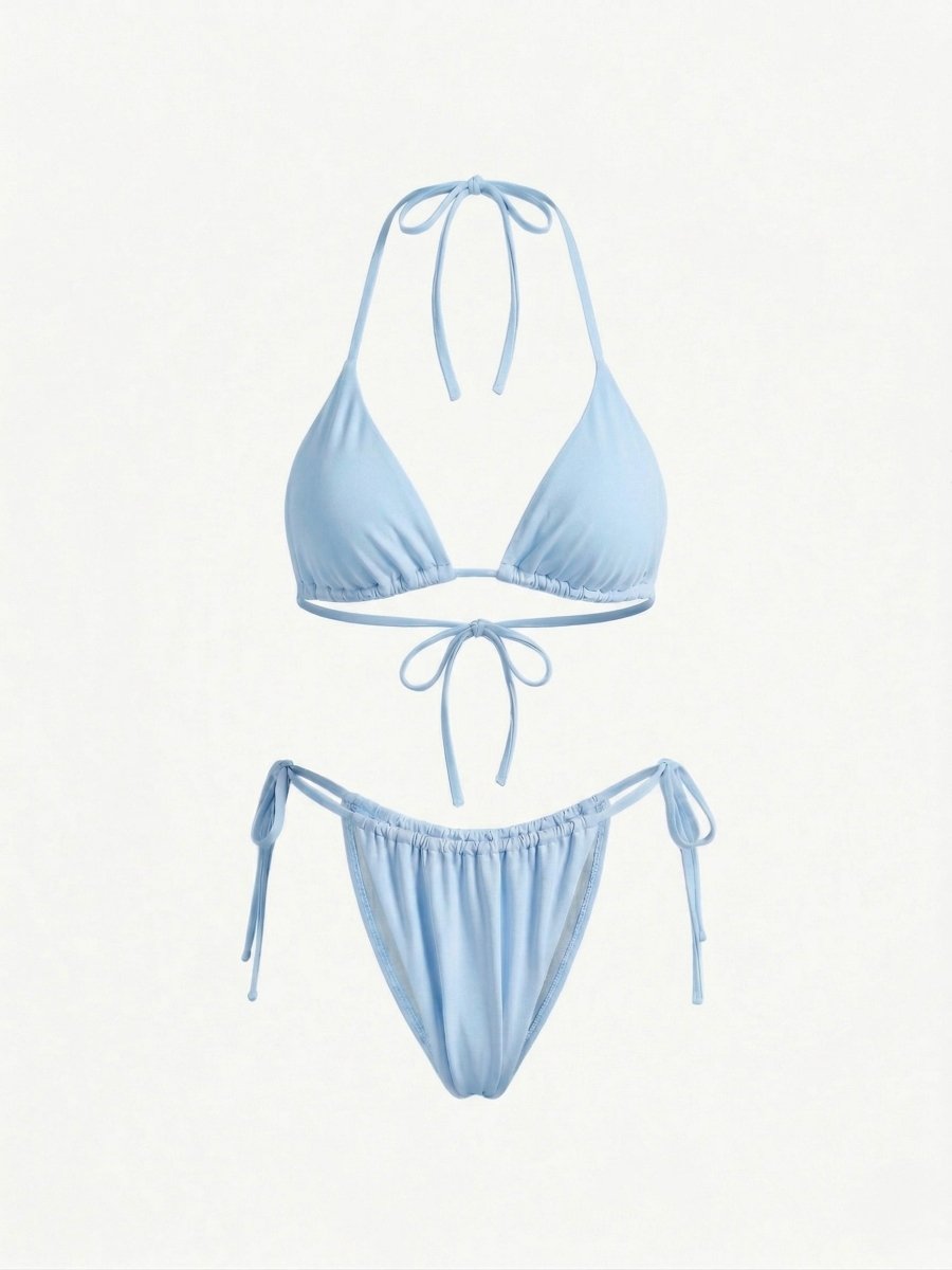 Bikini Triángulos - Baby blue