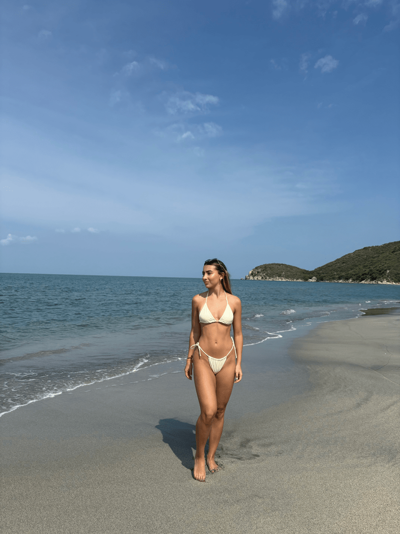 Bikini Triángulos  - Butter yellow