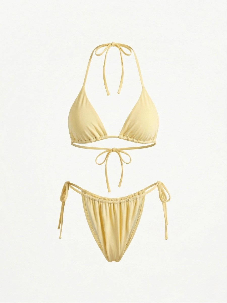 Bikini Triángulos  - Butter yellow