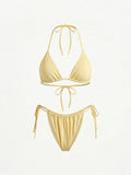 Bikini Triángulos  - Butter yellow