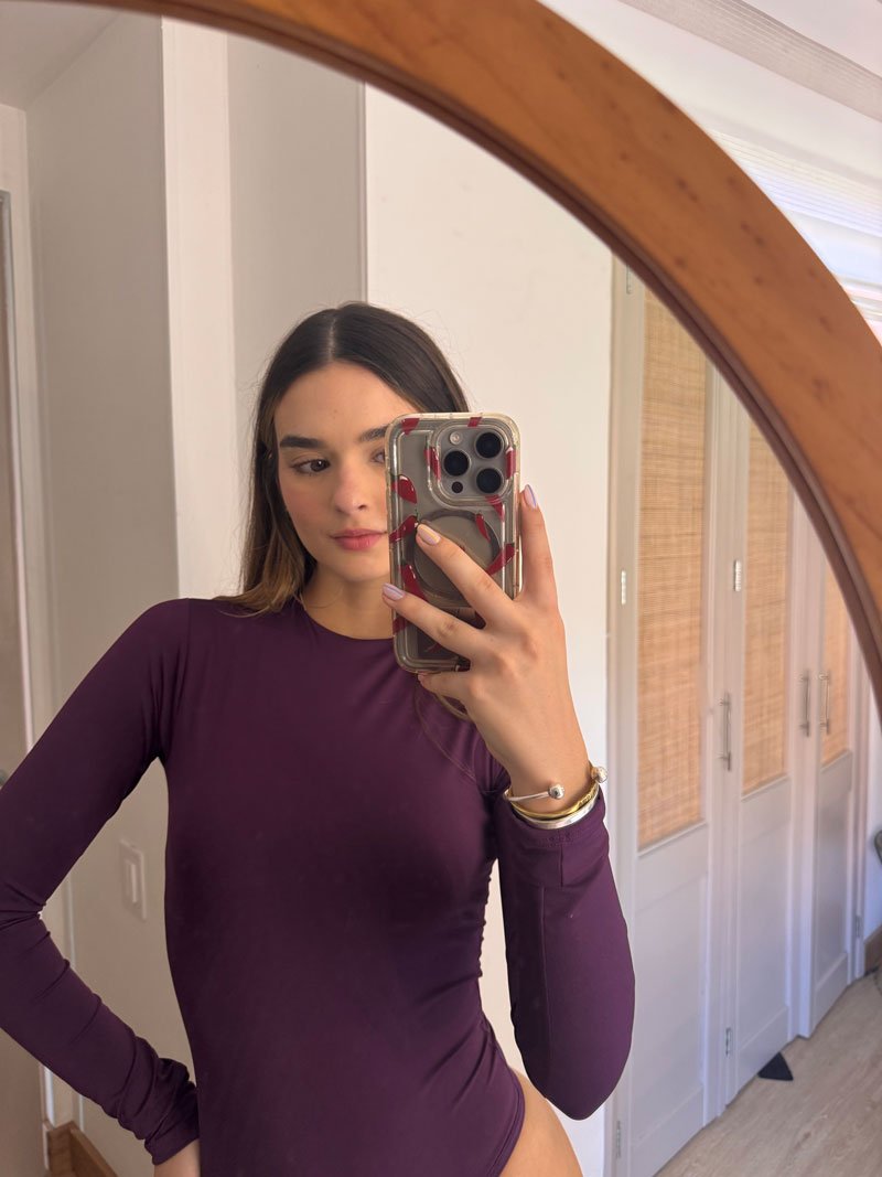 Body cuello cerrado  - Berenjena