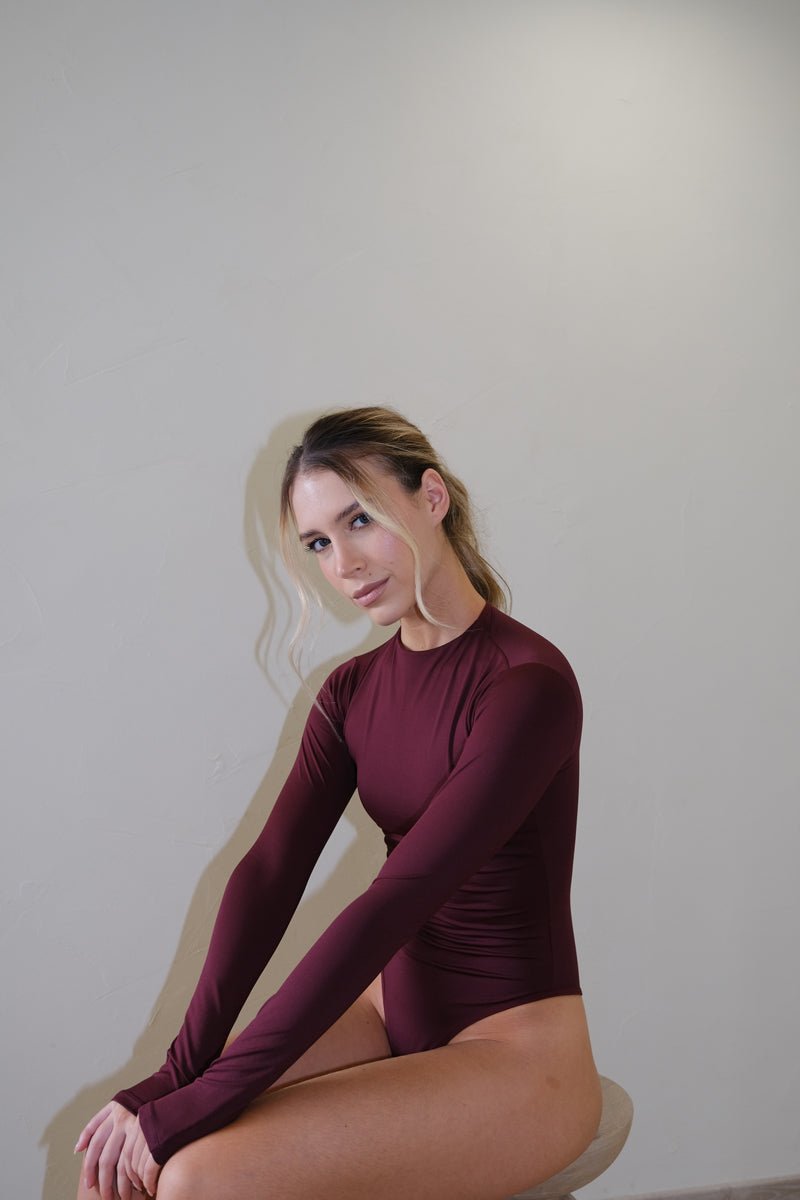 Body cuello cerrado  - Burgundy