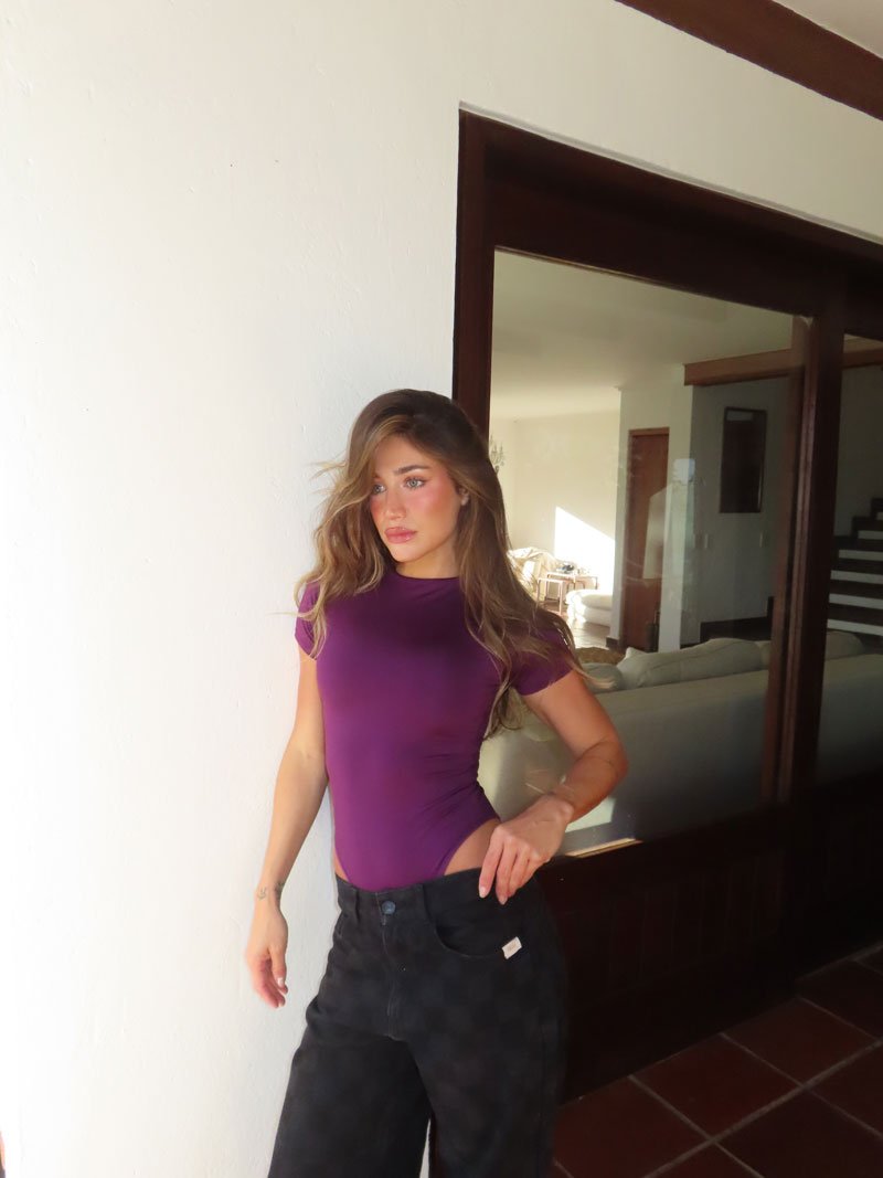Body en Lycra - Berenjena