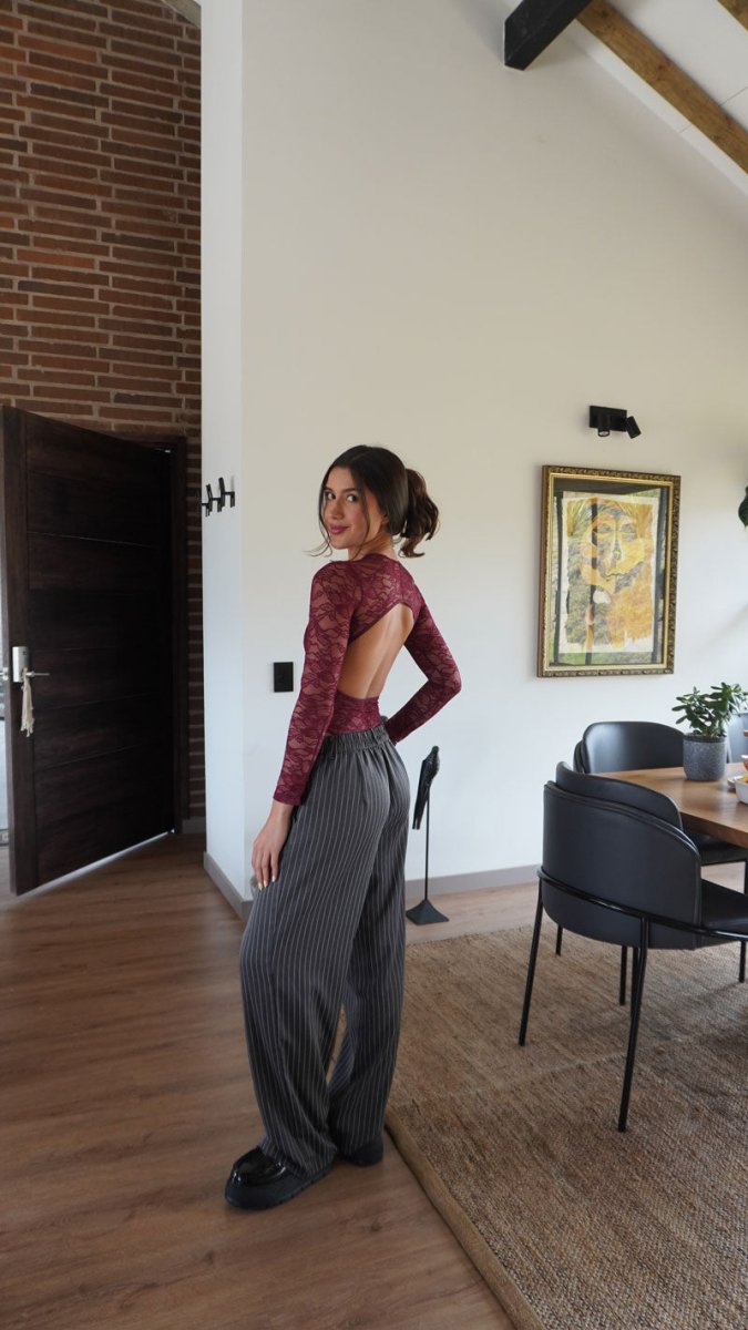 Body encaje  - Burgundy