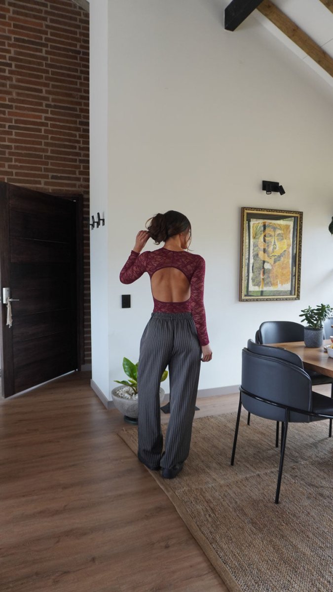 Body encaje  - Burgundy