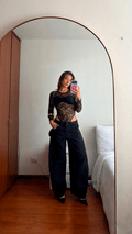 Body encaje  - Negro