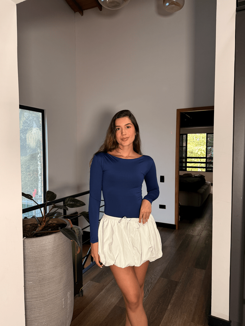 Body manga larga - Azul navy