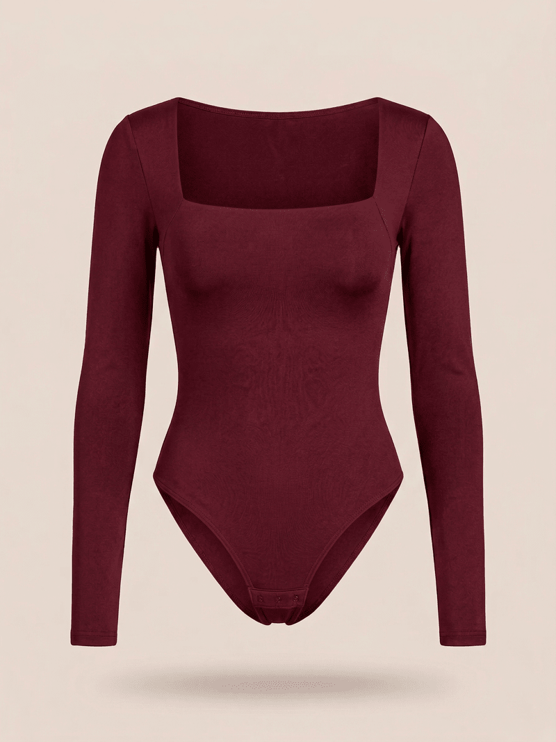 Body manga larga Milano - Burgundy