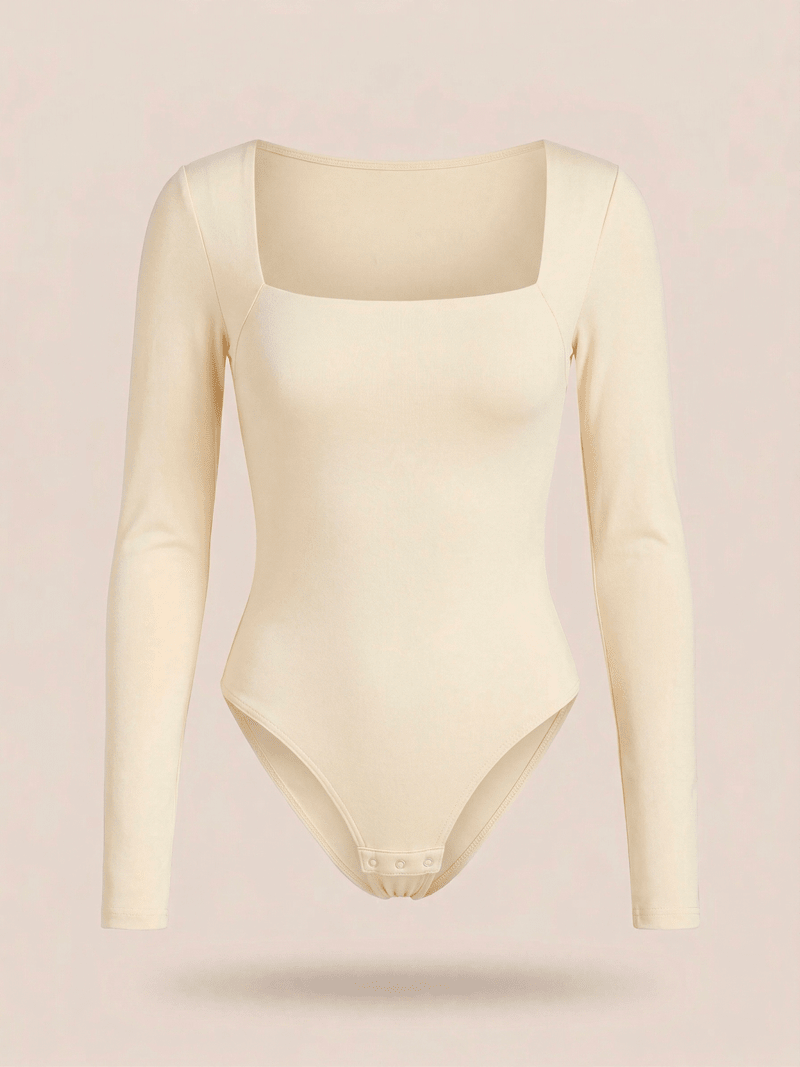 Body manga larga Milano - Butter yellow