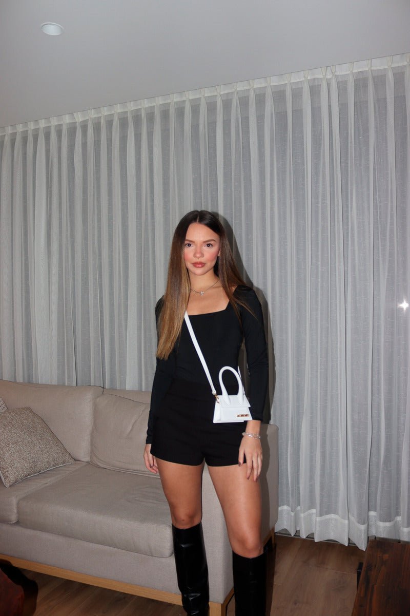 Body manga larga Milano - Negro