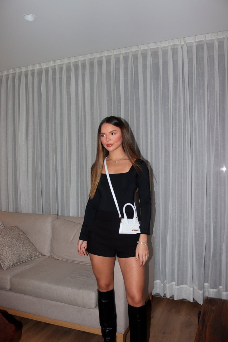 Body manga larga Milano - Negro