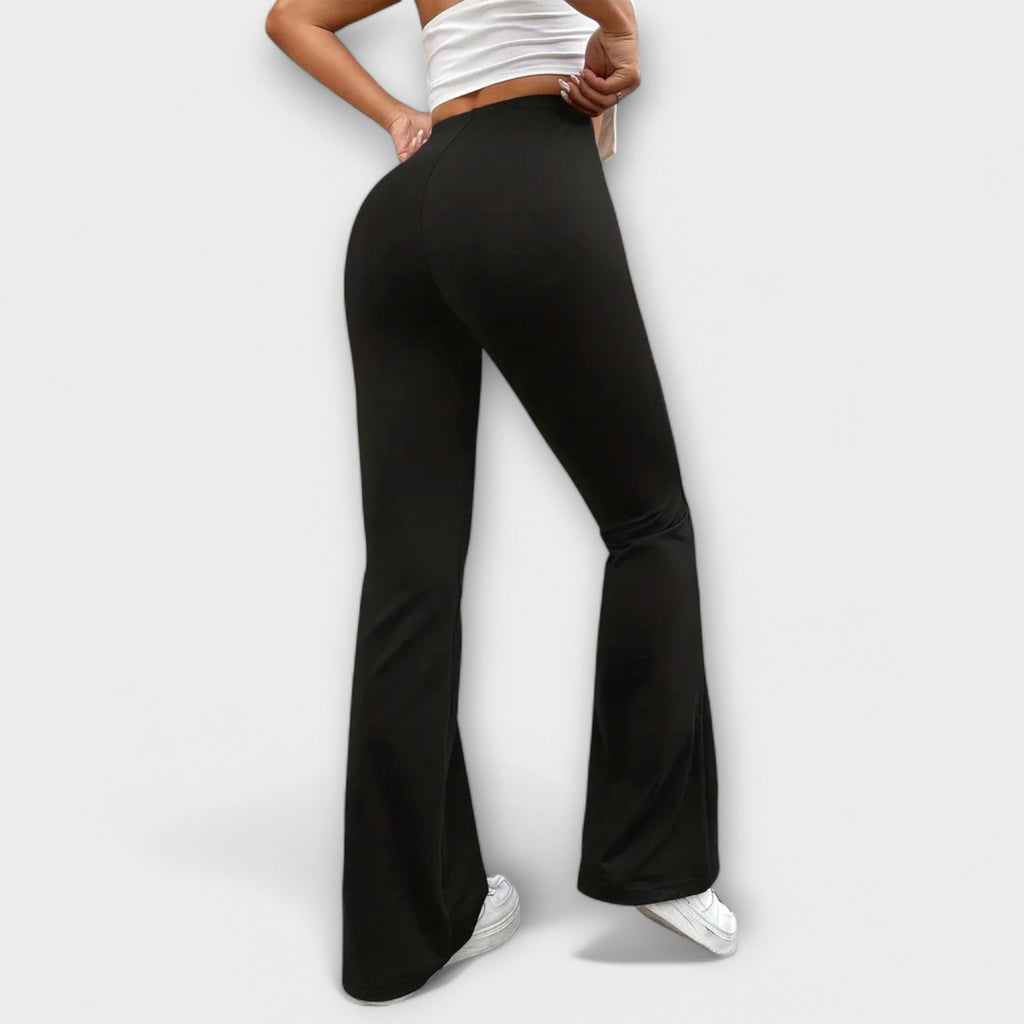Pantalones anchos con pierna amplia