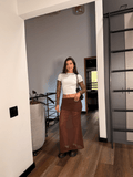 Camiseta  + Crop Top  + Falda