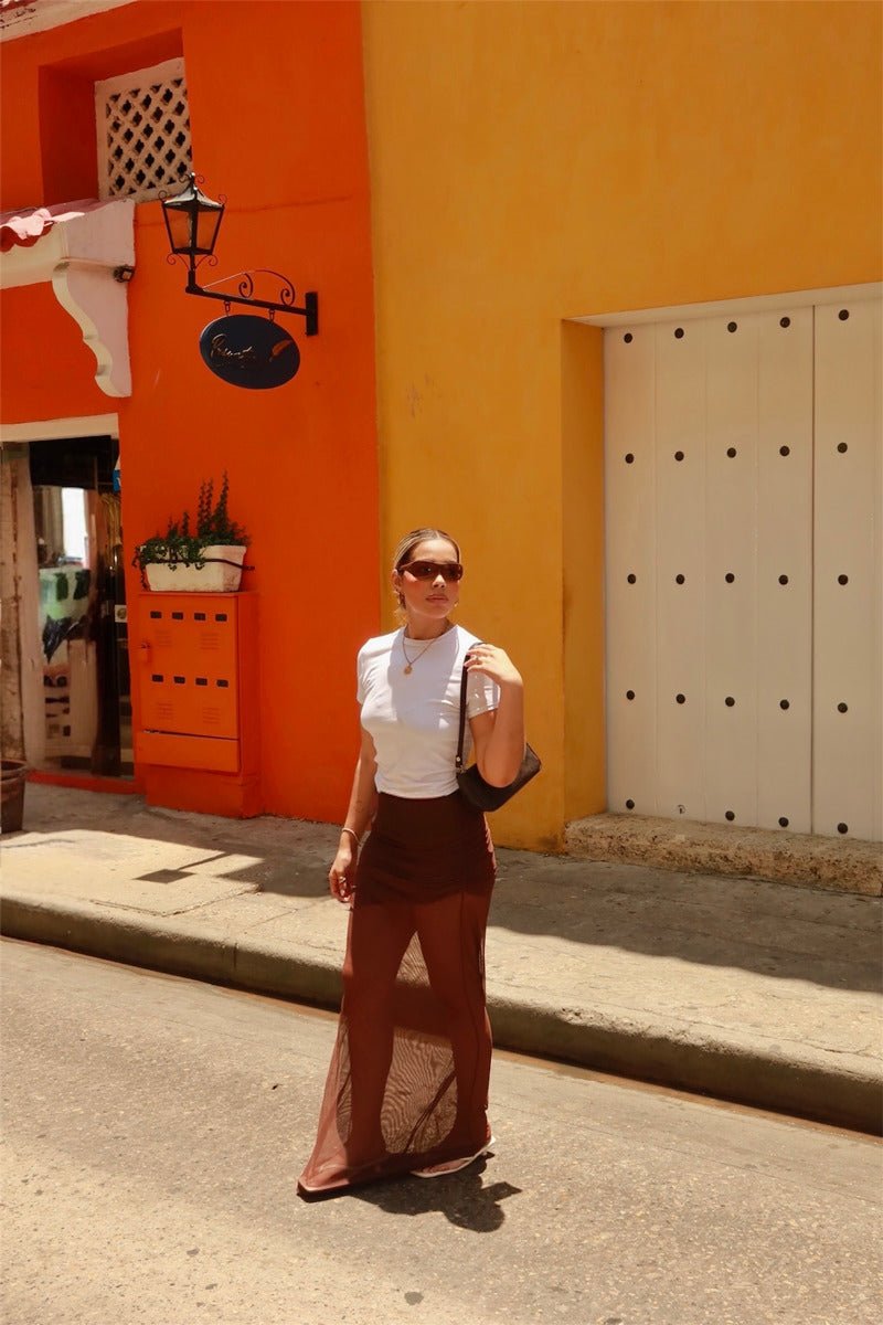 Camiseta en lycra - Marfil