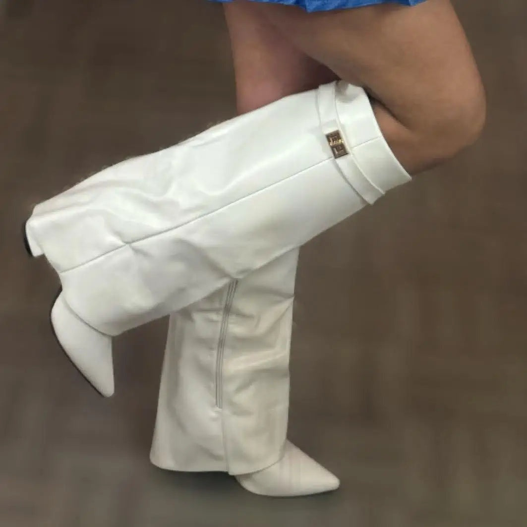 Botas Altas de Ante Mujer Caña Alta Hebilla