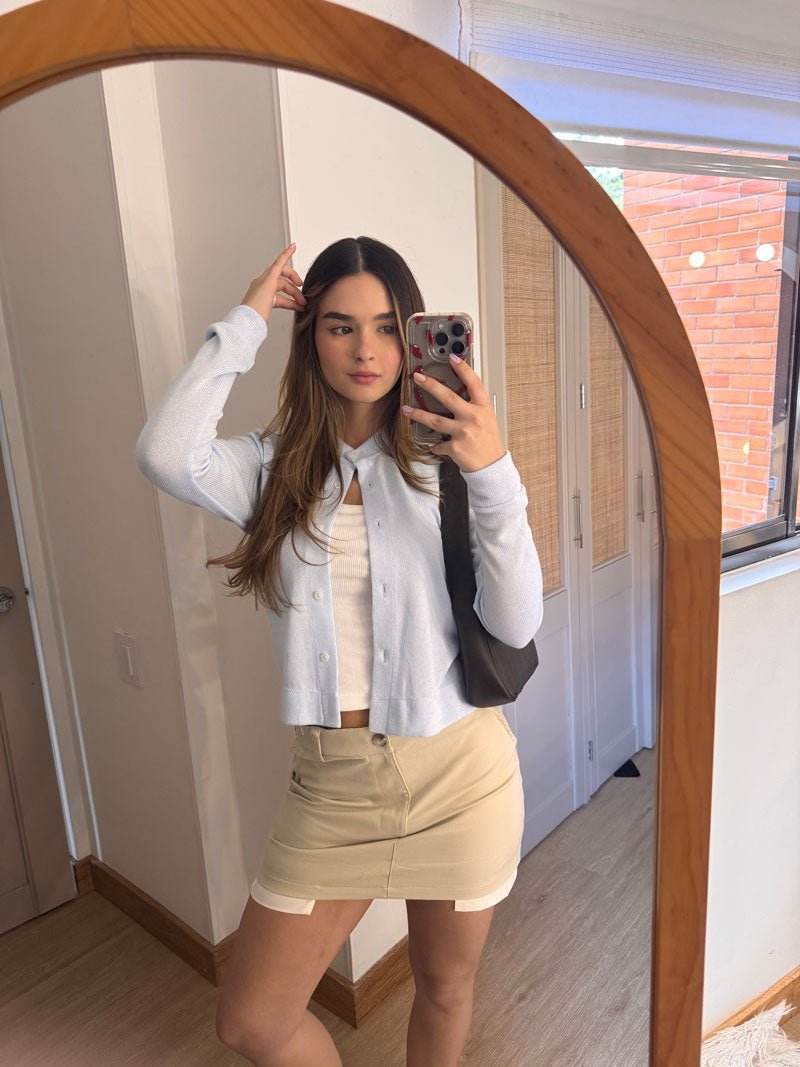 Mini falda  - Beige