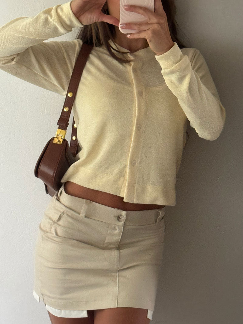 Mini falda  - Beige