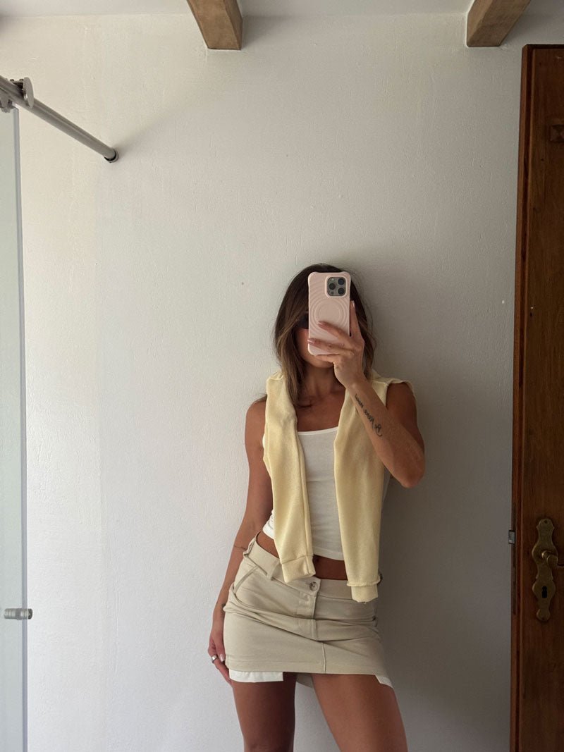 Mini falda  - Beige