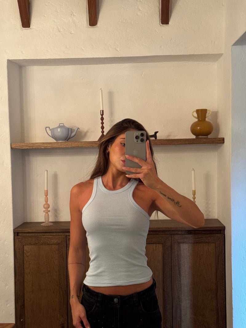 Tank Top Esqueleto - Baby Blue