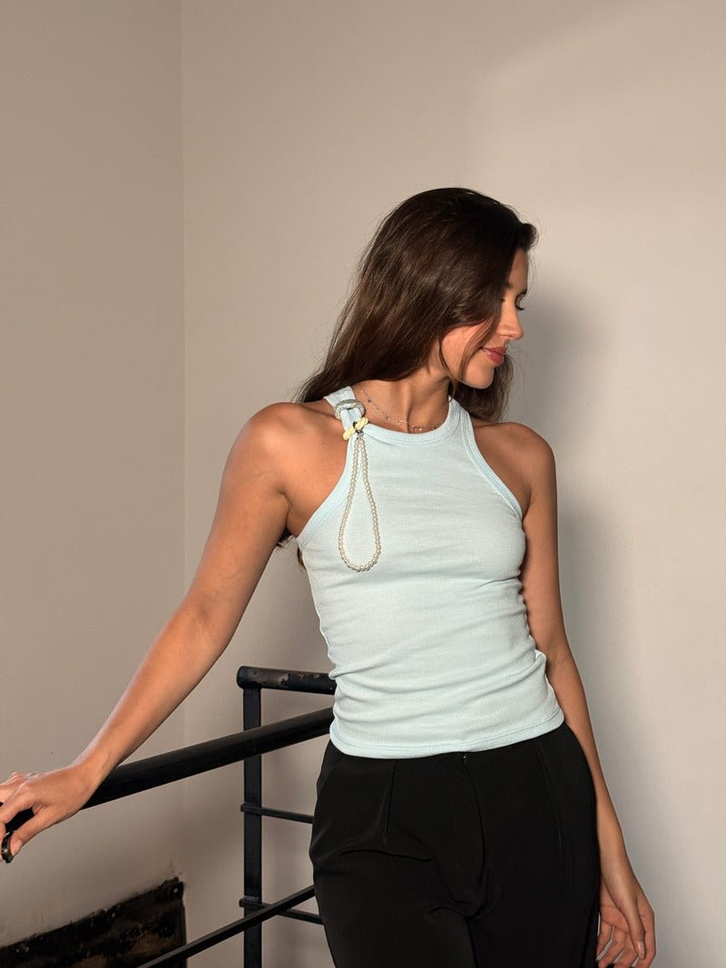 Tank Top Esqueleto - Baby Blue