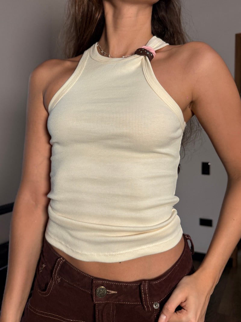 Tank Top Esqueleto - Vainilla