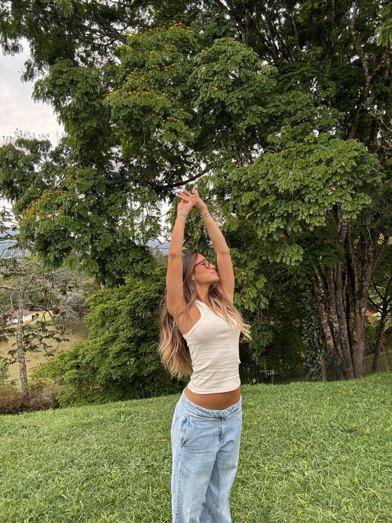 Tank Top Esqueleto - Vainilla