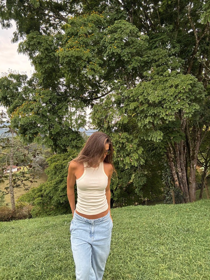 Tank Top Esqueleto - Vainilla