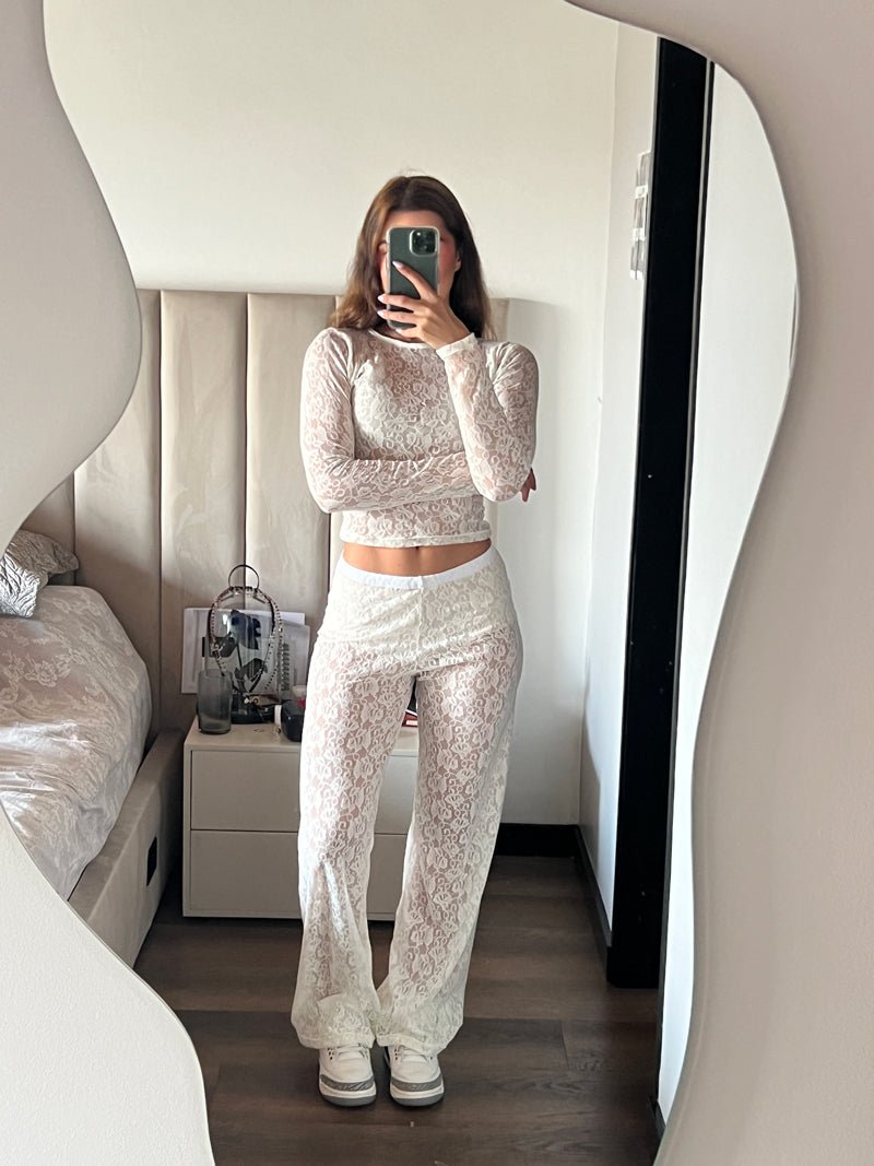 Top en Encaje Lace - Marfil